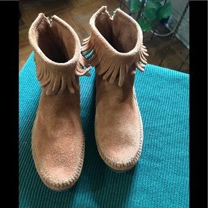 Minnetonka Suede Ankle Bootie